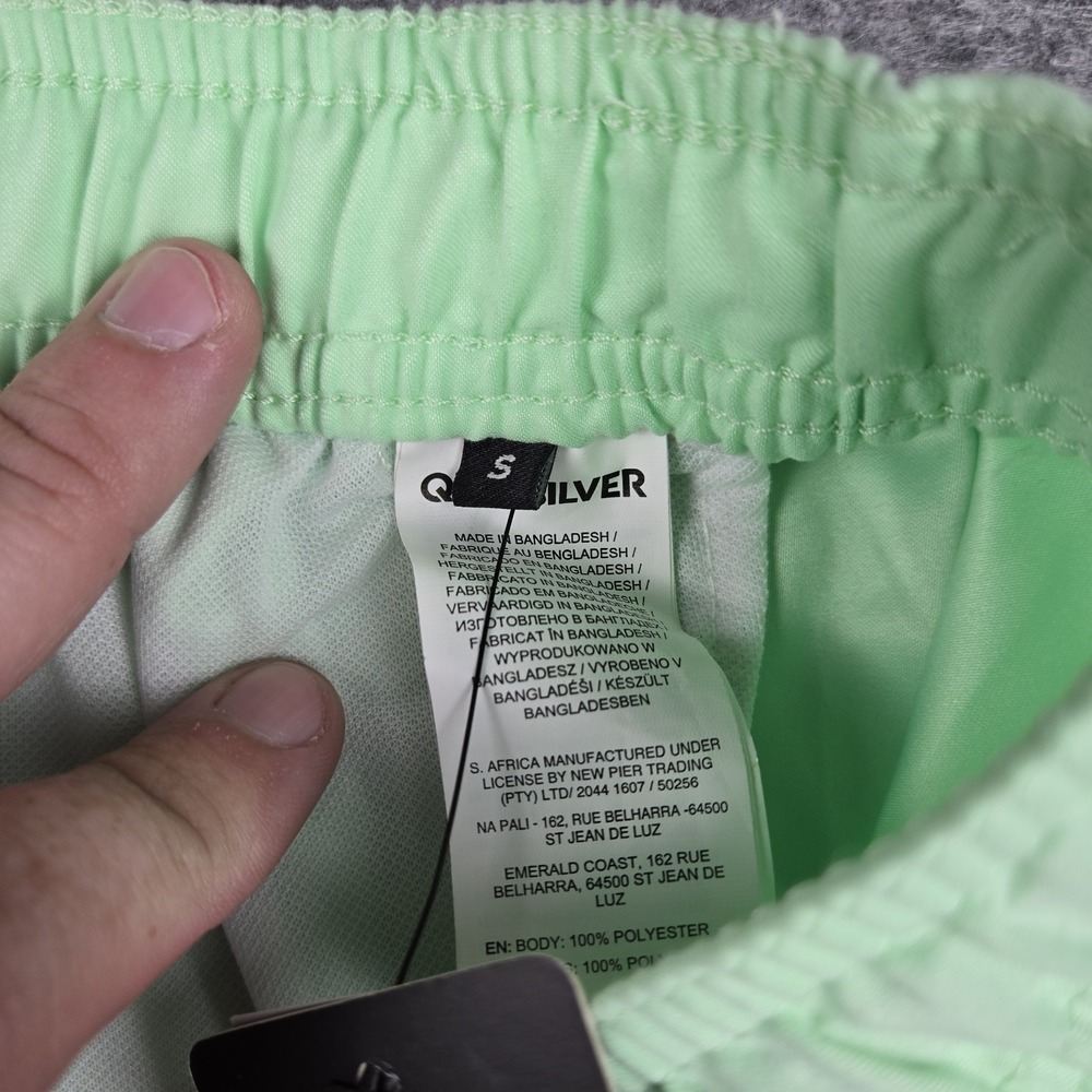 Quiksilver Swim Trunks Mens Volley Shorts Lime Green Board Shorts Lined Small - Picture 5 of 14